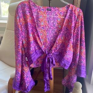 Boho silk top